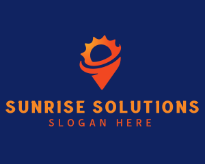 Red Sun Location logo design