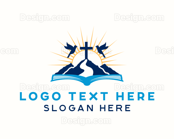 Spiritual Mountain Bible Cross Logo