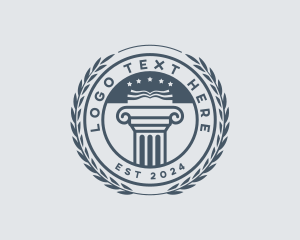 Column - Column Academia Learning logo design