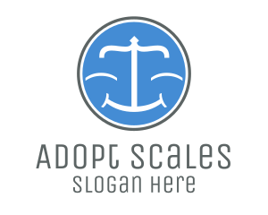 Law Scale Smiling logo design