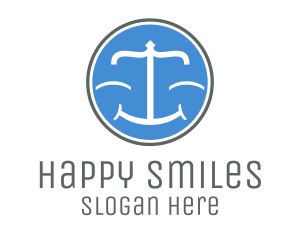 Law Scale Smiling logo design