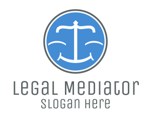 Law Scale Smiling logo design