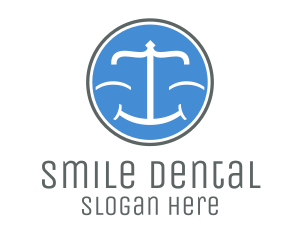 Law Scale Smiling logo design