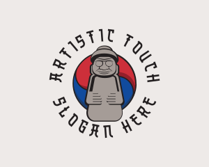 Korea Jeju Island Statue logo