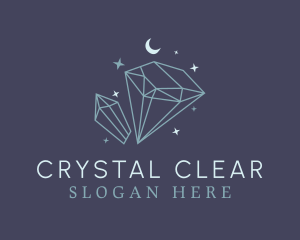 Moon Sparkle Diamond logo design