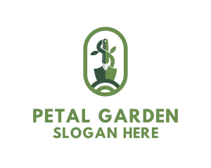 Shovel Plant Landscaping logo design