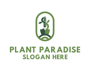 Shovel Plant Landscaping logo design