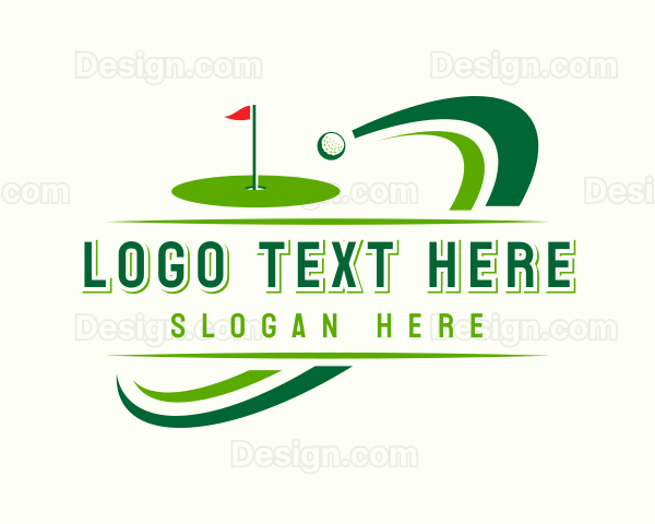 Golf Ball Sports Logo