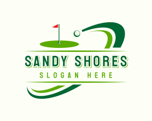 Golf Ball Sports Logo