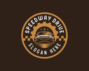 Driving Sedan Mechanic logo