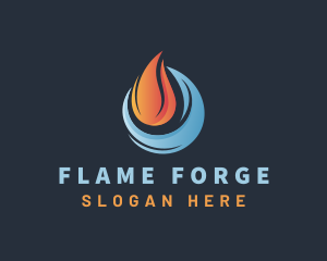 Fire Cold Flame logo design