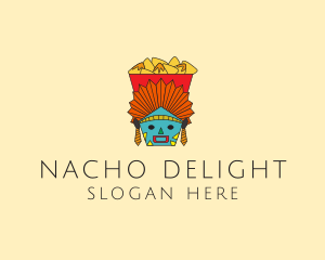 Tribal Mask Nachos  logo design