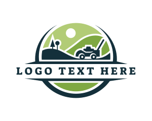 Lawn Mower Field Landscaping logo