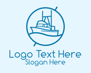 Blue Cargo Ship  logo