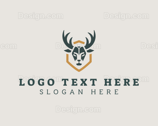 Deer Horn Hunting Logo