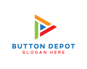 Muticolor Play Button logo