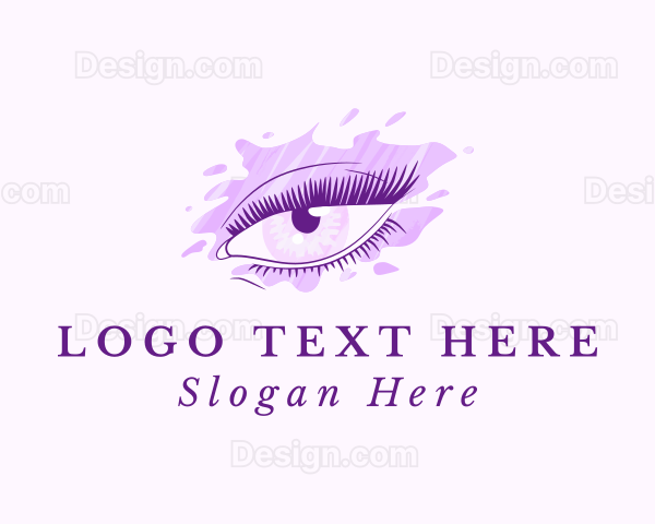 Makeup Eyelashes Salon Logo