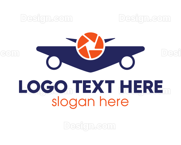 Camera Shutter Airplane Logo