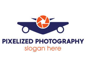 Camera Shutter Airplane logo design