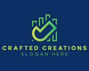 Graph Check Statistics logo design