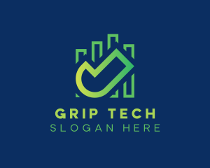 Graph Check Statistics logo design