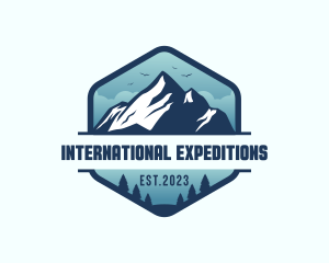 Outdoor Mountain Trekking logo design