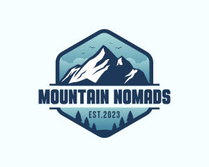 Outdoor Mountain Trekking logo design