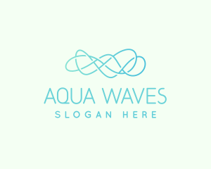 Abstract Wave Line logo design