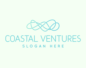 Abstract Wave Line logo design