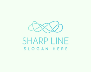 Abstract Wave Line logo design