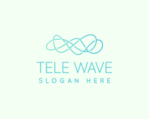 Abstract Wave Line logo design