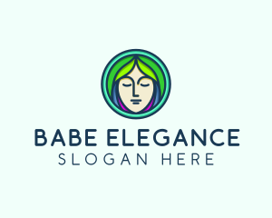 Woman Spa Relaxation logo design