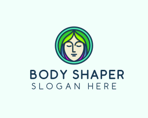 Woman Spa Relaxation logo design