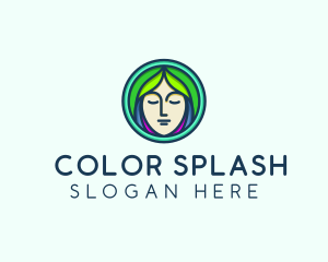 Woman Spa Relaxation logo design