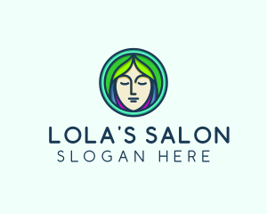 Woman Spa Relaxation logo design