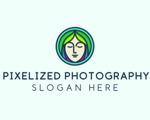 Woman Spa Relaxation logo design