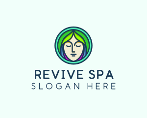 Woman Spa Relaxation logo design