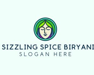 Woman Spa Relaxation logo design