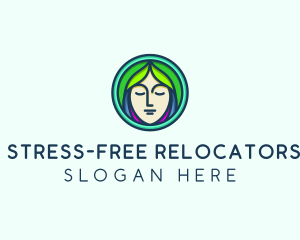 Woman Spa Relaxation logo design