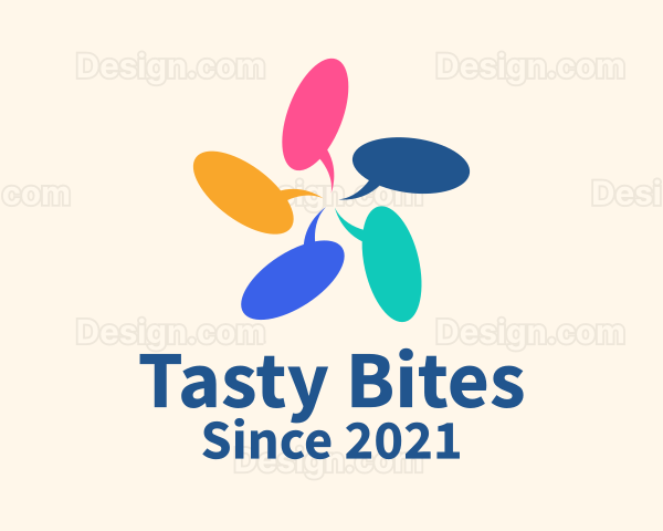 Multicolor Chat Bubble Logo