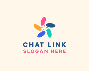 Multicolor Chat Bubble  logo design