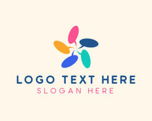 Multicolor Chat Bubble  logo