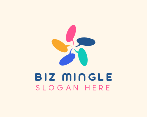 Multicolor Chat Bubble  logo