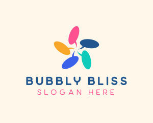 Multicolor Chat Bubble  logo design