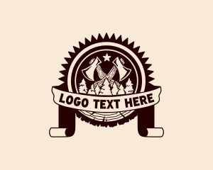  Forest Ax Lumberjack  logo