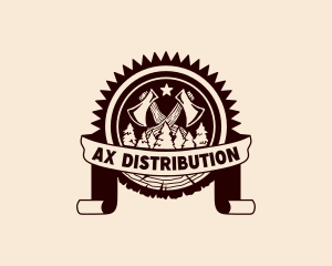  Forest Ax Lumberjack  logo design