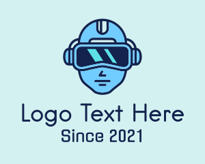 Futuristic Gamer Headset logo