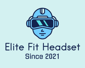 Futuristic Gamer Headset logo design