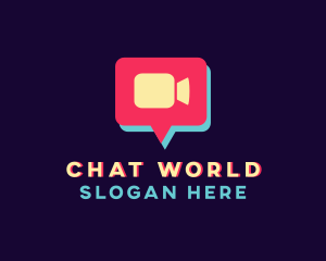 Video Camera Chat logo design