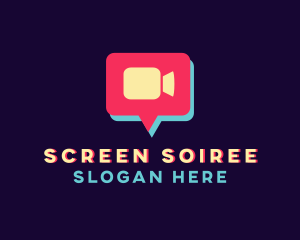 Video Camera Chat logo design